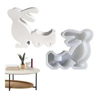 Opilroyn Resin Mould for Resin - 3D Shape of an Easter Bunny with Non-Stick ,Mould for Candle Making | Cement Clay Candlestick Plaster and More Table Decoration