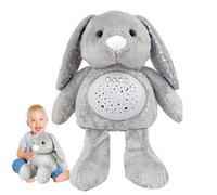 Opilroyn Soothing Cuddly Toy, Breathable Stuffed Animal - Sleep Pacifier with Music and Soothing Projector, Animal Shaped Doll with Colorful Breathing Light for Boys and Girls
