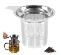 Opilroyn Tea Filter, Rustproof Fine Mesh - Heat Resistant Tea Strainer with Handle Reusable for Home Kitchen Travel Car Party & On the Go