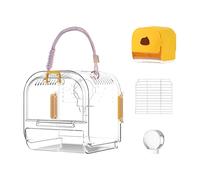 Opilroyn Travel Cage for Birds, Parakeet Carrier with Extendable Tray, Toy Pet Foldable Bird Cage for Parakeets Conures Budgies Cockatiels Macaws