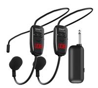 Opilroyn UHF Headset Microphone, Wireless Microphone with Light Head, Mounted Microphone for Training Versatile, Look High Fidelity Fitness Headphones, Voice Amplification Headset for Conference