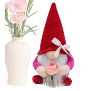 Opilroyn Valentine Plush Gnome Decor, Valentine Leprechaun Plush Doll - Plush Faceless Gnome Valentines Figure - Desk Centerpieces Seasonal Scene Props Romantic Decor