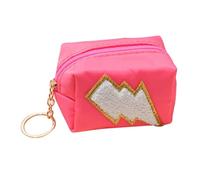 Opilroyn Women Coin Purse, Coin Purse for Women | Embroidered Pattern Coin Purse - Cute Multipurpose Keychain, Cute Coin Purse, Waterproof for Girls, Women, Watermelon Red X Lightning White, Fare