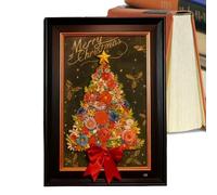 Opilroyn Wooden Jigsaw Puzzle, Floral Precise Decor - Tree Shape Wood Cut Puzzles - for Family Friends Kids Lovers Wall Shelf Home Holiday Indoor
