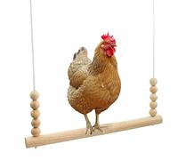 Opilroyn Wooden Swing for Poultry, Wooden Swing Toy for Chicken Cook, Ladder Perch Safe for Enrichment Play Resting Roosters Hens Parrots Yard