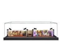 OPIMUS Acrylic Display Case Compatible with Lego 10292 Friends The Apartments Building Set, Dustproof Protection Showcase