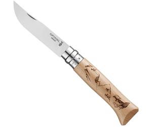 OPINEL N°08 Gravure Rando Hêtre - Mixte - Beige - size only size- model 2025 only size