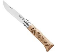 OPINEL N°08 Gravure Ski Hêtre - Mixte - Beige - size only size- model 2025 only size