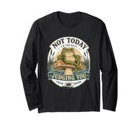 Opinionated Frog on Mushroom, Funny Judging You Silently Long Sleeve T-Shirt