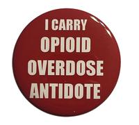 Opioid Overdose Emergency Response Button 1.25 Inch Pinback I Carry Reversal Antidote Pin