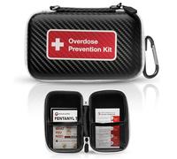 Opioid Overdose Prevention Kit Case for Naloxone and Fentanyl Test Strips | Compact Design for Easy Carry and Storage | (Naloxone and Fentanyl Testing Strips not Included) (Single, Black)