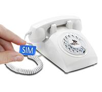 Opis 60s Mobile: The Retro Phone with SIM Card Slot and GSM, a Landline Mobile for Elderly White