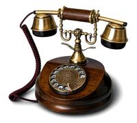 Opis Technology 1921 Cable Model A Real Wood Rotary Desk Telephone | Vintage retro styling, 1920s decor or film prop. Broadband hub compatible, metal bell, no batteries.