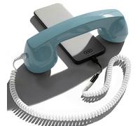Opis Technology 60s Micro USB-C Edition: Retro Telephone Handset for Mobile Phones & Smartphones, Corded Phone Receiver with 3.5 mm Plug & USB-C for Android, Tablets & Computers (Azure)