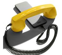 Opis Technology 60s Micro USB-C Edition: Retro Telephone Handset for Mobile Phones & Smartphones, Corded Phone Receiver with 3.5 mm Plug & USB-C for Android, Tablets & Computers (Yellow)