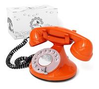 Opis Technology FunkyFon Cable Rotary Dial Corded Home Telephone, Orange