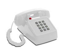 Opis Technology PushMeFon Cable Push Button Corded Telephone, White