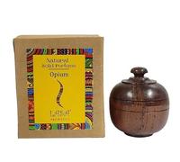 Opium Natural Solid Perfume Beeswax Long Lasting Body Fragrance Balm Solid State Eau De Perfum in Wooden Jar 6 gm