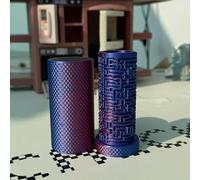 OPIURVY Maze Puzzle Box with Secret Compartment, 3D Mystery Box for Money and Gift Storage, Reusable Puzzle Game (Blue-Purple)
