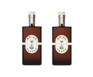 Opius Alcohol-Free Liqueur Pair | Albedo & Amaro | Premium Non-Alcoholic Elixirs | 2 x 50cl Bottles | Complex Botanical Blends