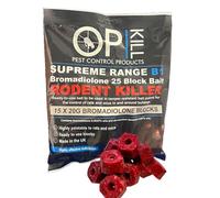 Opkill Rat Poison & Mouse killer - 300g Strongest Bait Available Weatherproof Fast acting and Safe for Professional and Domestic use (Professional Choice Blocks 15 x 20g)