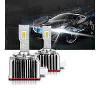 OPL5 D1S Headlight Bulbs, Newest Version Built in Decoding Driver D1S LED Headlight Bulbs Replacement OEM Xenon Bulbs, 8600LM 70W 6500K Xenon White Plug and Play LED Lamps Conversion Kits (2 PCS)