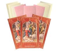 Oplatki Christmas Wafers, 2 White 1 Pink with Decorative Envelope, Polish Wigilia Tradition, Pack of 3