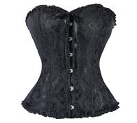 OPLERT Women's Full Breast Corset, Underbust Waist Cincher, Top Shaper, Gothic Vintage Corsage Bustier, Black,M