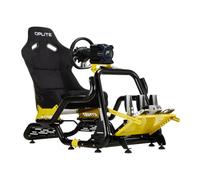 OPLITE GTR S8 Elite Force Yellow Cockpit Professional Simracing/Flightsim Driving Simulation Cockpit with Side Reinforcement Tubes