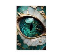 OPLKIOP Eye of The Jade Dragon Poster Canvas Poster Wall Art Decor Print Picture Paintings for Living Room Bedroom Decoration 16x24inch(40x60cm)