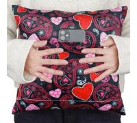 Oplnysw Hysterectomy Pillow, Heart-Shaped Abdominal Surgery Recovery Pillow with Ice/Hot Pack Pocket - Soft Velvet, PP Cotton Fill - One Size - Post-Operative Recovery, Abdominal Surgery Support