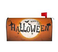 Oplp Halloween Full Moon Sky Waterproof Mail Cover Magnetic Mailbox Wraps Post Letter Box Cover for Garden Home Decor 21x18 in