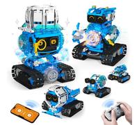 Opmind - STEM 5-in-1 Robot Building Toy for Children Aged 8-13 Years, 494-Piece Educational Toy Set with App Control, Interactive Science Game