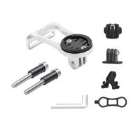 OPMUYER Out Front Combo Extended Mount for Bike Computer, Bicycle Mount for Wahoo Elemnt Bolt,Elemnt Mini, Gopro Interface Sports Action Camera and Bike Lights (Silver)