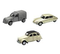 OPO 10 - Batch of 3 miniature cars 3 inches: CITROEN DS + 2CV - WEL09