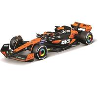OPO 10 - Formula 1 car compatible with Oscar Piastri McLaren MCL38#81 Miami GP 2024, 1/43 scale, Bburago 38215P