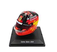 OPO 10 - Formula 1 helmet compatible with Ferrari F1: Carlos Sainz Jr. 2024-1/5 scale Spark - CAS90
