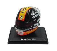 OPO 10 - Formula 1 helmet compatible with Ferrari F1: Carlos Sainz Jr. Ferrari #55 3rd Italian GP 2023-1/5 scale Spark - CAS83