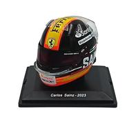 OPO 10 - Formula 1 helmet compatible with Ferrari F1: Carlos Sainz Jr. Ferrari #55 3rd Italian GP 2023-1/5 scale Spark - CAS83