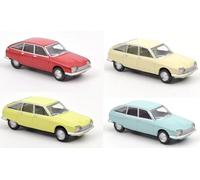 OPO 10 - Lot of 4 Miniature cars compatible with Citroën GS scale 1:64 3 inches 7.5cm Norev - 191514