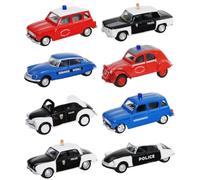 OPO 10 - Lot of 8 Miniature Cars compatible with Citroën Renault Firefighter Police Gendarmerie 1:64 3 inches 7.5cm Norev - 311648