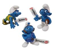 OPO 10 - Set of 3 Smurf figurines: sprinter + Scottish + student / CS17