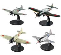 OPO 10 - Set of 4 Japanese WW2 fighter planes 1/72 compatible with Mitsubishi + Aichi + Kawasaki - G10+14+19+77 - NG31
