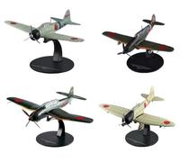 OPO 10 - Set of 4 Japanese WW2 fighter planes 1/72 compatible with Mitsubishi + Aichi + Kawasaki - G10+14+19+69 - NG30