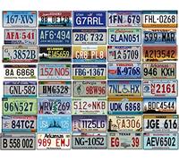 OPO 10 - Set of 40 USA car registration plates in metal - replicas of real American plates (40)