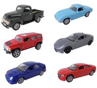 OPO 10 - Set of 6 miniature cars, 1:64 scale, 3 inches (7.5cm): Subaru, Dodge, Maserati, Ford, Lotus, Hummer, Welly LSUP4