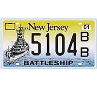 OPO 10 USA car LICENSE PLATE - 30x15 cms metal replica: NEW JERSEY (C34)