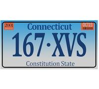 OPO 10 - USA car license plate - metal replica 30x15 cm: Connecticut (C09)