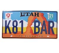 OPO 10 - USA CAR LICENSE PLATE - metal replica: UTAH (86)