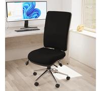 OPO Chiro High Back Operator Chair with Folding Arms | Executive Swivel Chair with High Back Large Seat and Tilt Mechanism | Polished Chrome 5 Star Base None Black Black Fabric